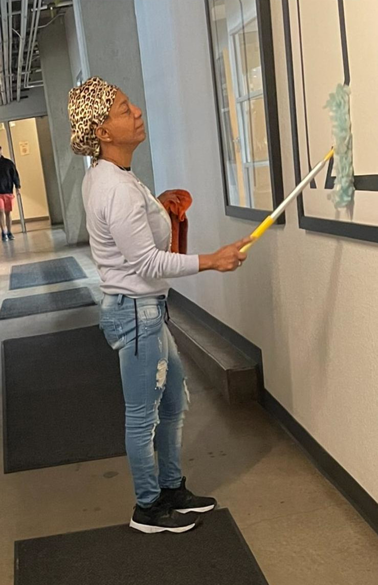 Wall cleaning and detail work